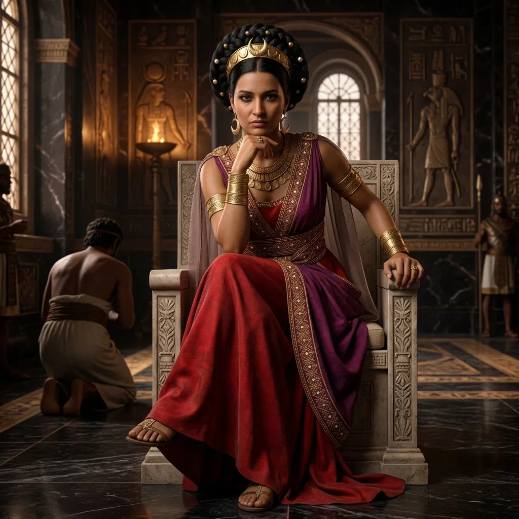 Queen Jezebel Seated on Her Throne