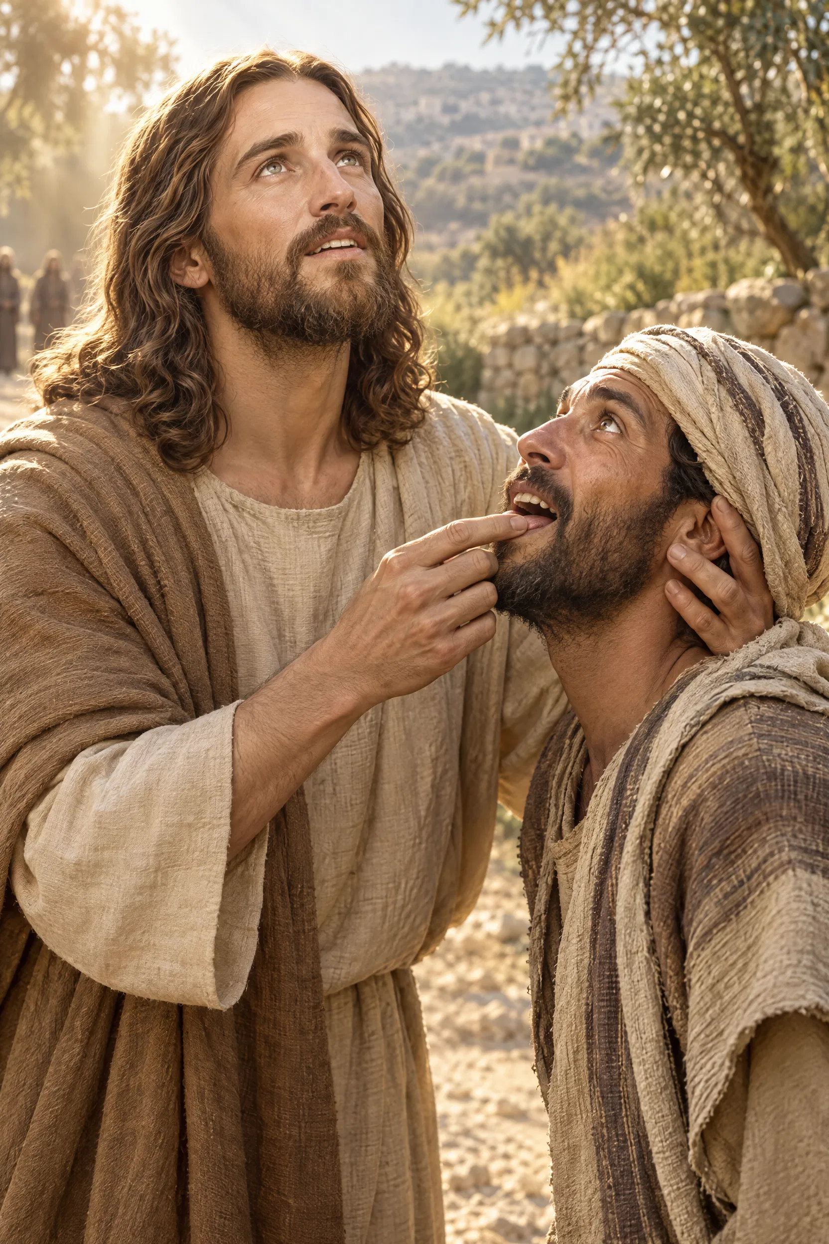 Jesus Heals a Deaf Man With a Touch