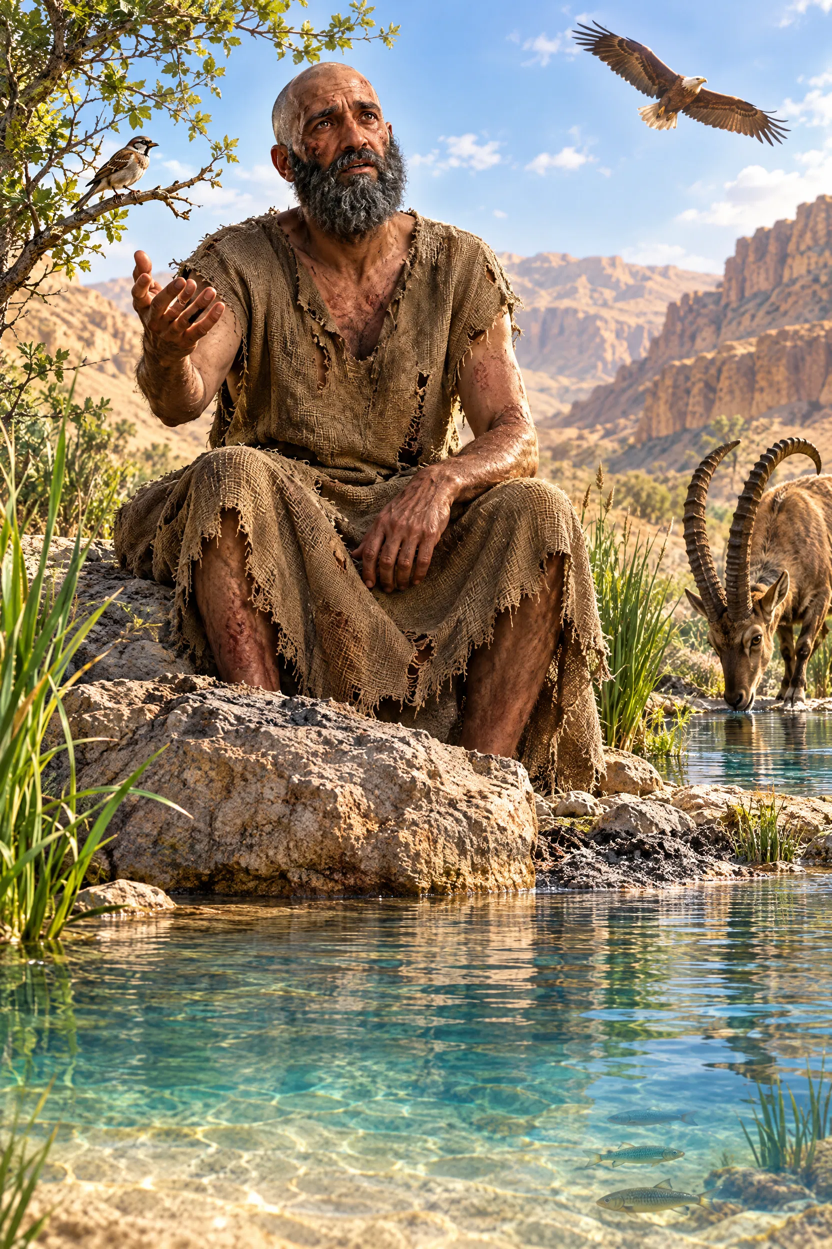 Job Speaks Beside a Desert Spring