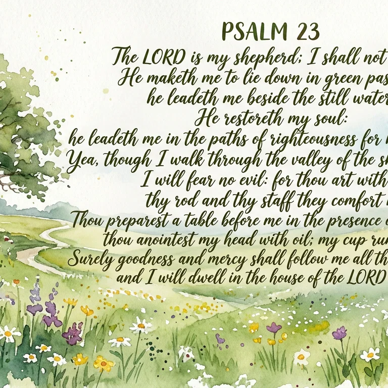 Psalm 23 Resting in Green Pastures