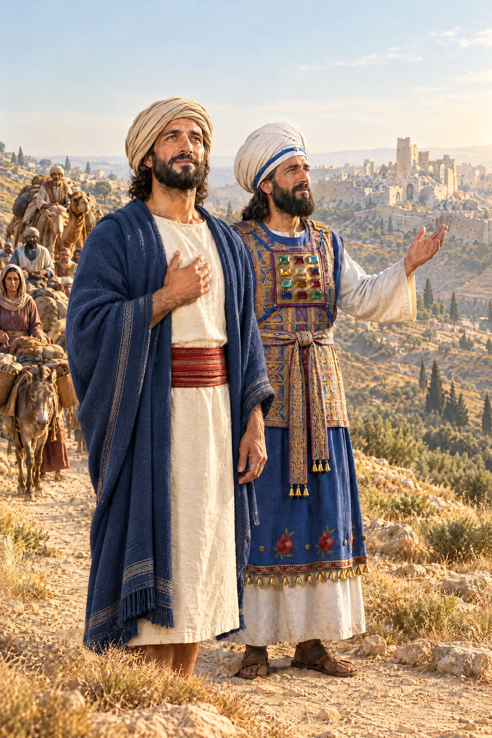 Zerubbabel and the High Priest Lead the Returning Exiles