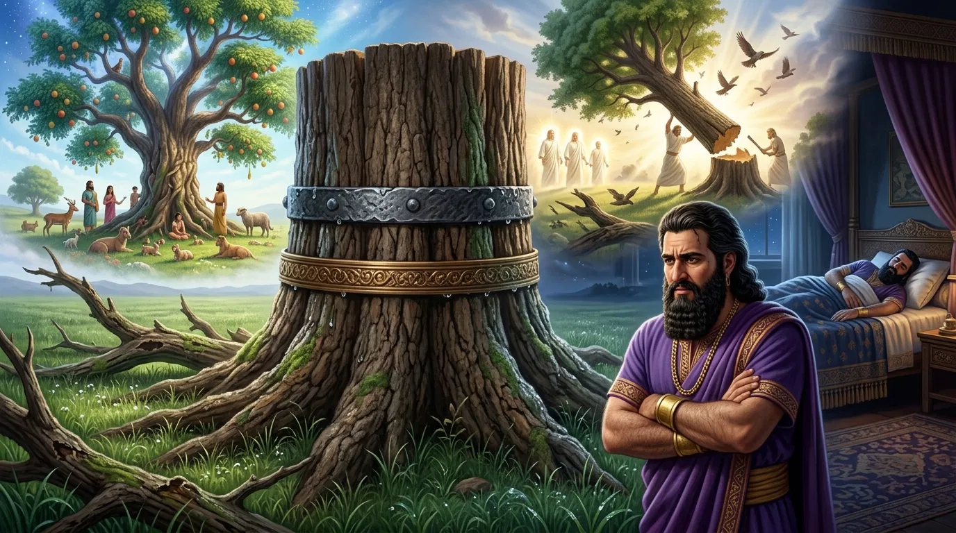 Nebuchadnezzar Before the Bound Stump and the Dream Tree