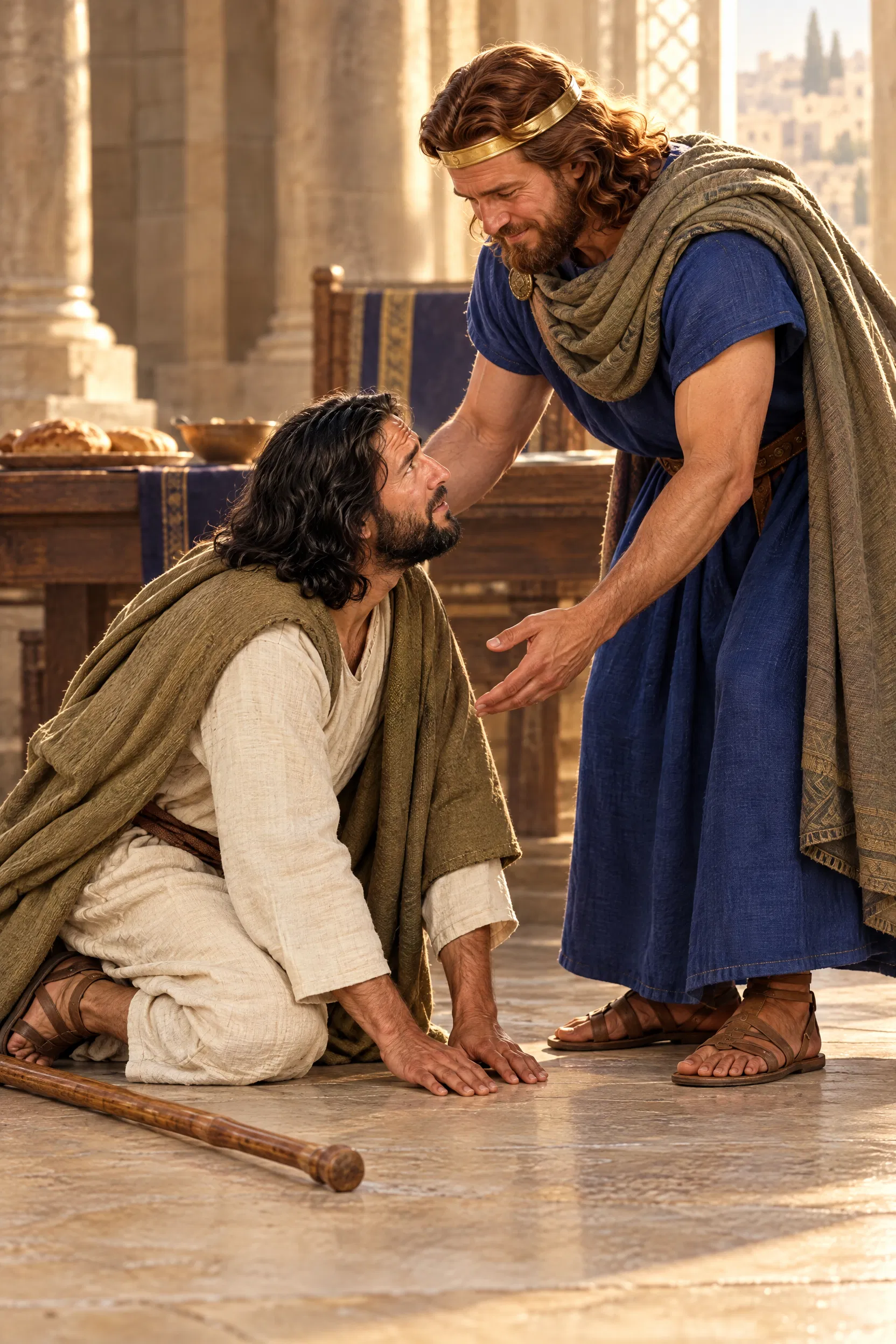 David Raises Mephibosheth from the Floor