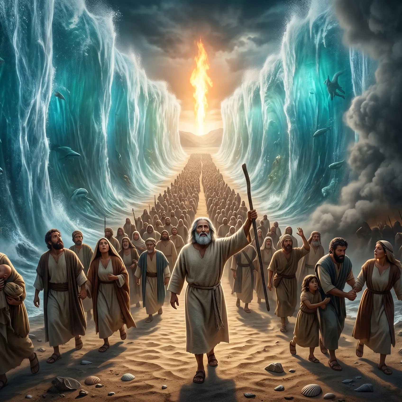 Moses Leads Israel Through the Red Sea