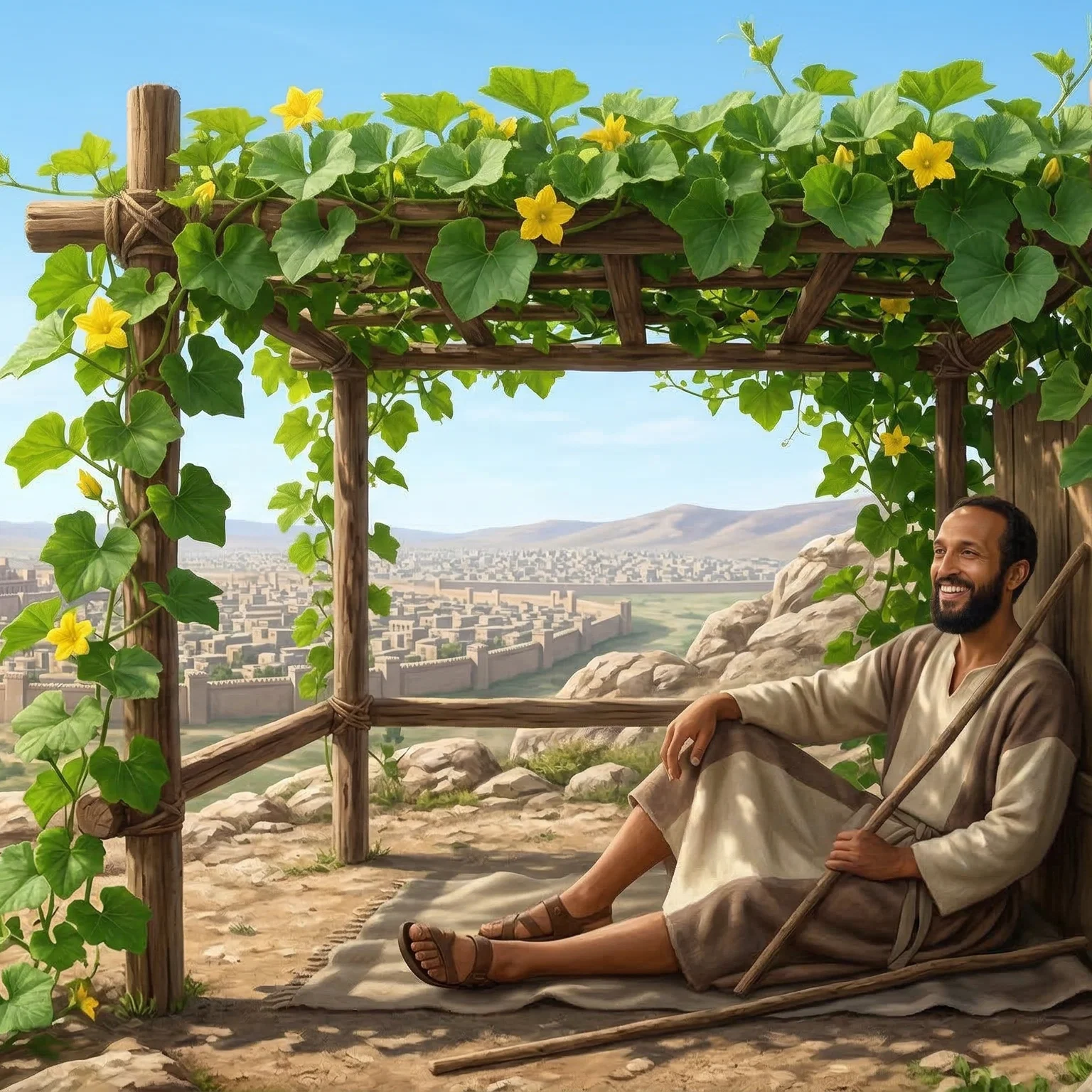 Jonah Resting Under the Gourd Vine