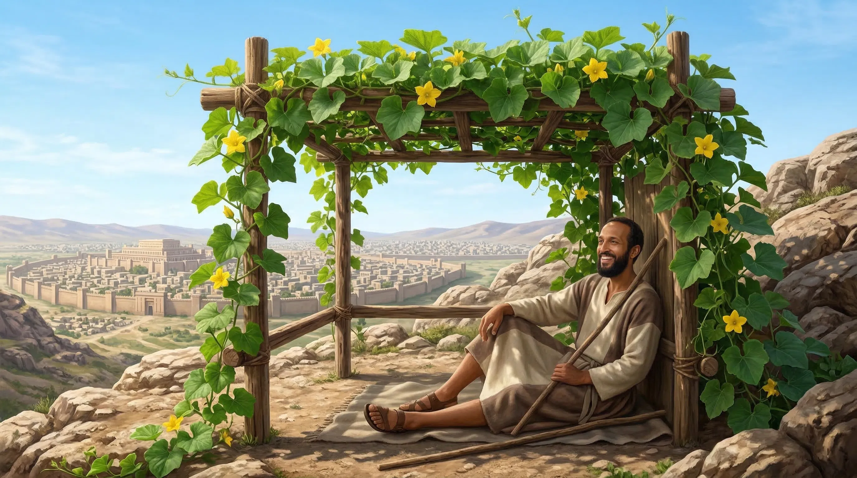 Jonah Resting Under the Gourd Vine