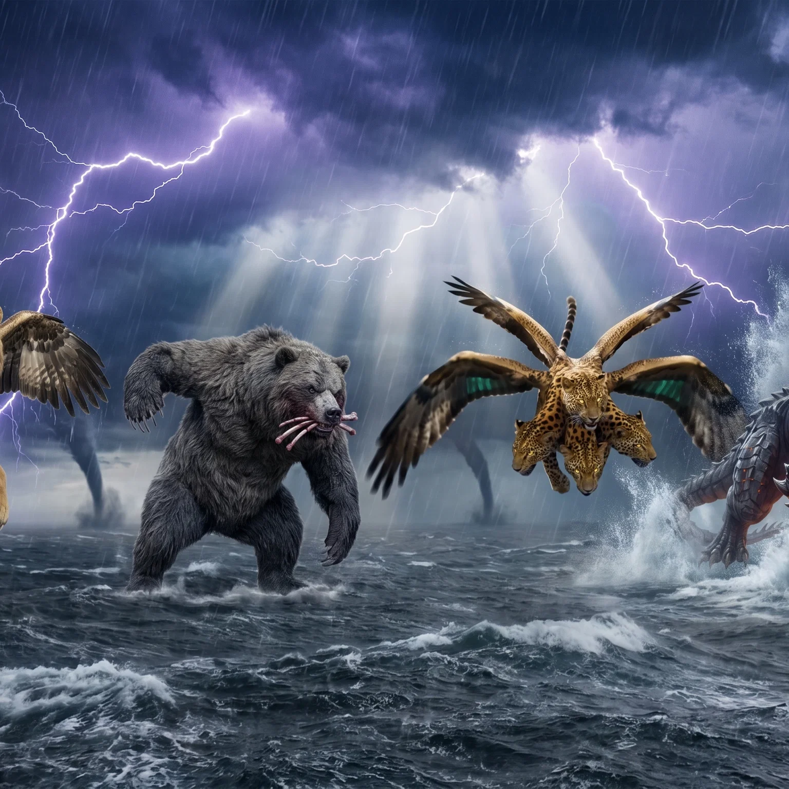 Four Terrifying Beasts Rising From Chaos