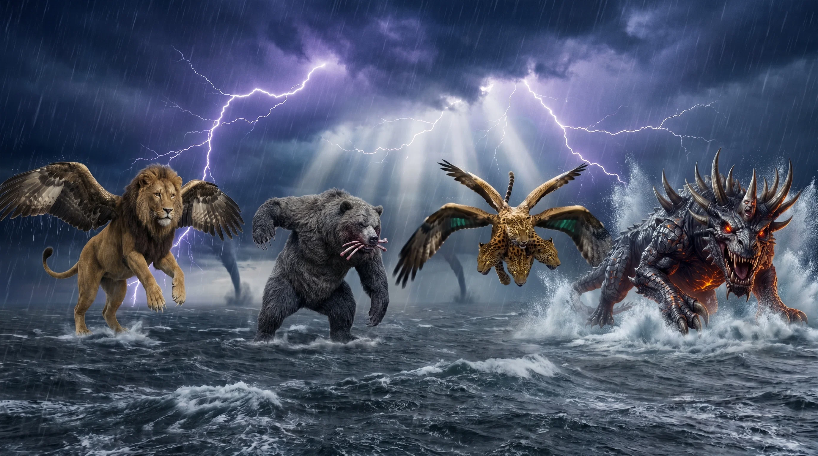 Four Terrifying Beasts Rising From Chaos