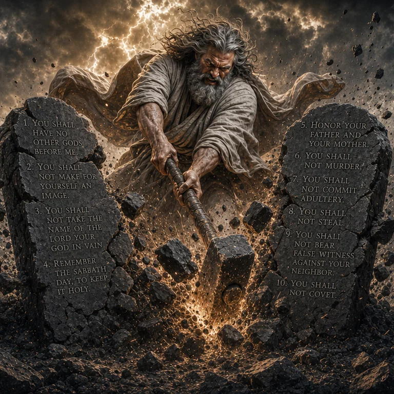 The Shattering of Divine Commandments