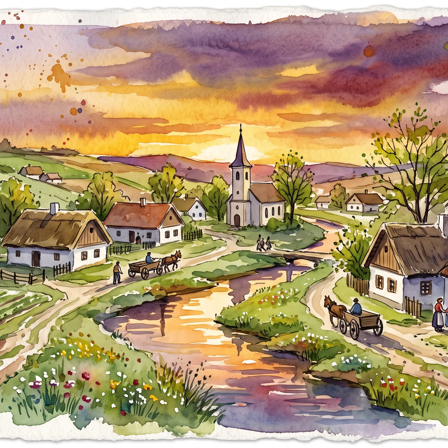 Golden Hour in an Ancient Village