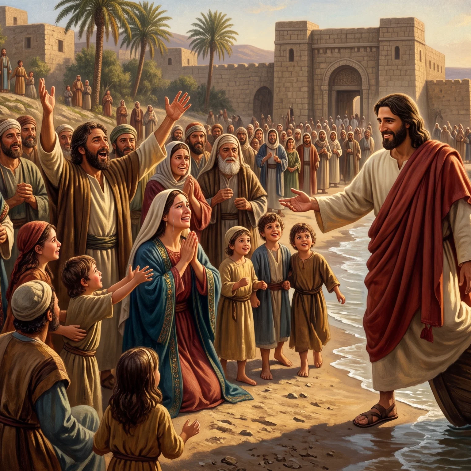 A Joyous Welcome by the Sea