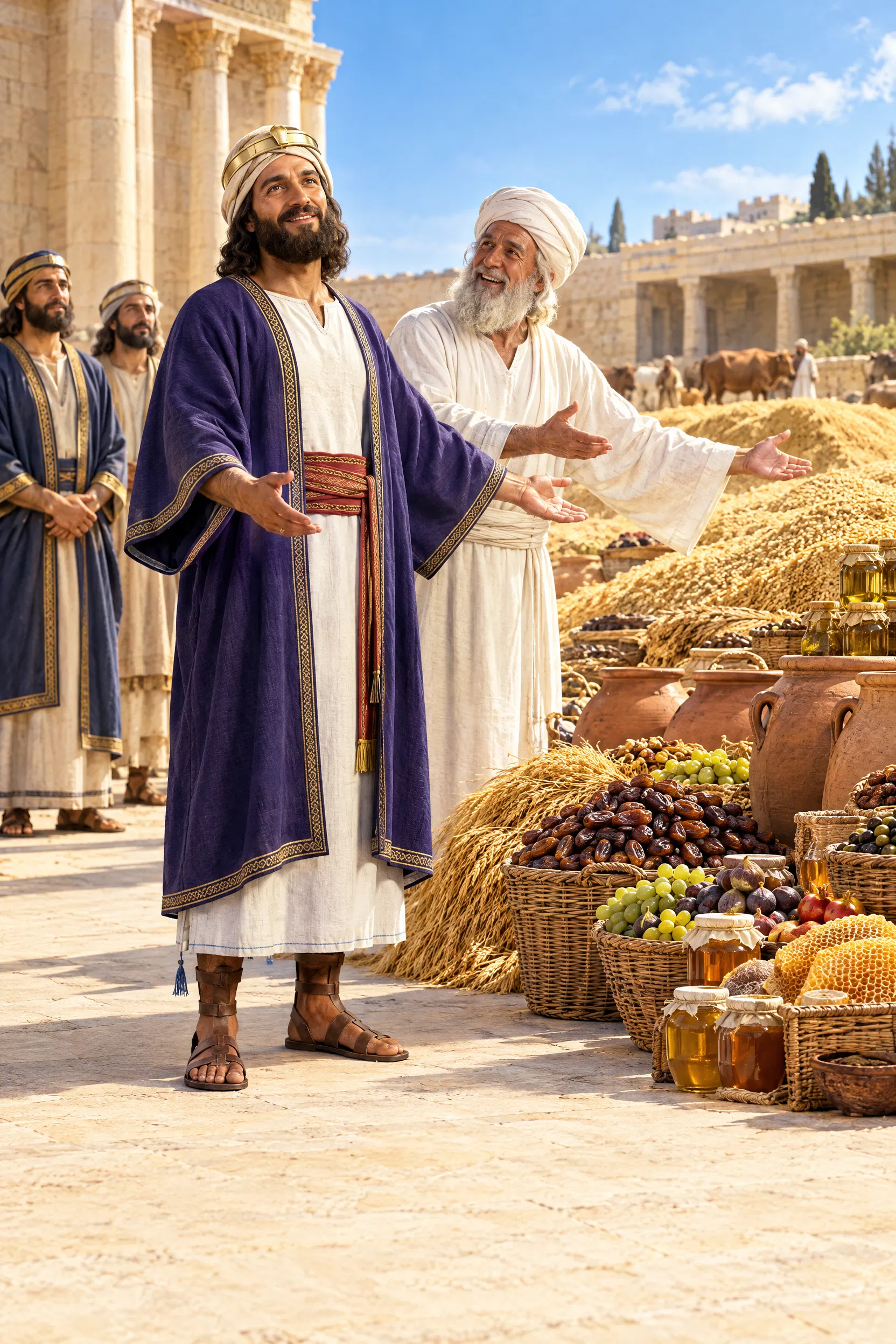 Hezekiah Marvels at the Heaps of Temple Offerings