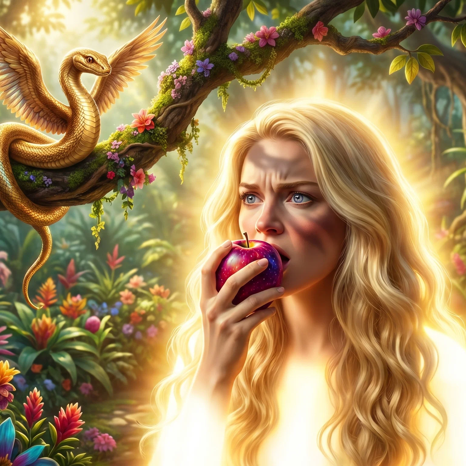 Eve's First Bite of the Forbidden Fruit
