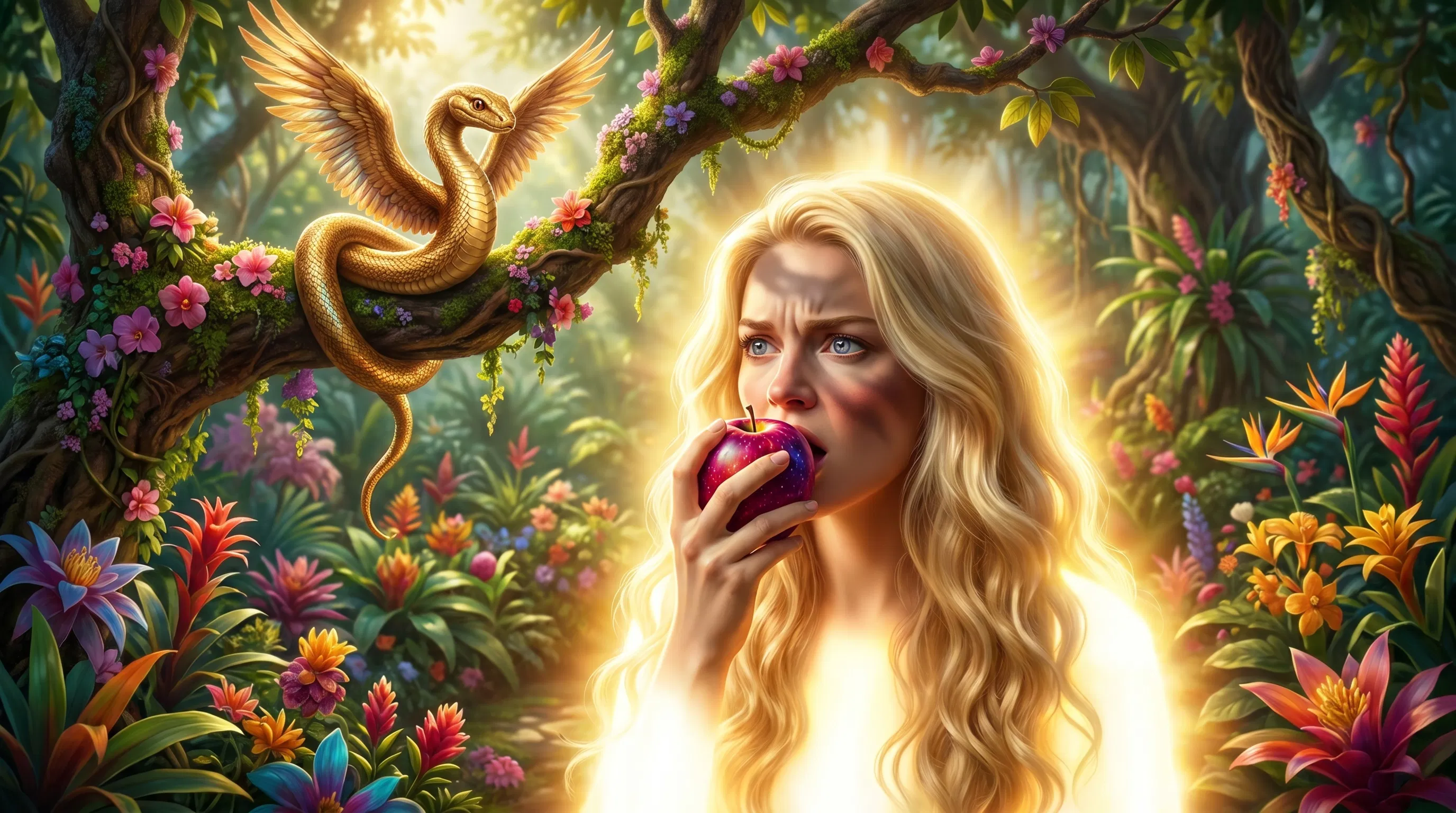 Eve's First Bite of the Forbidden Fruit