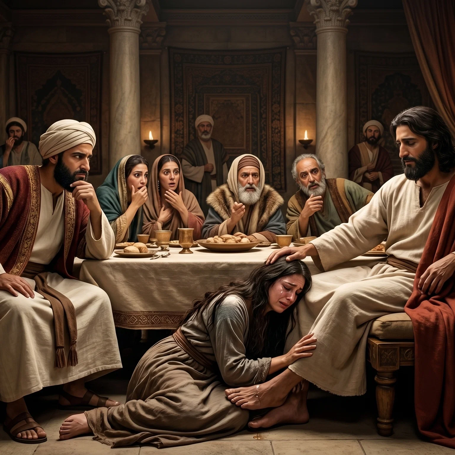 The Pharisee and the Anointing Woman