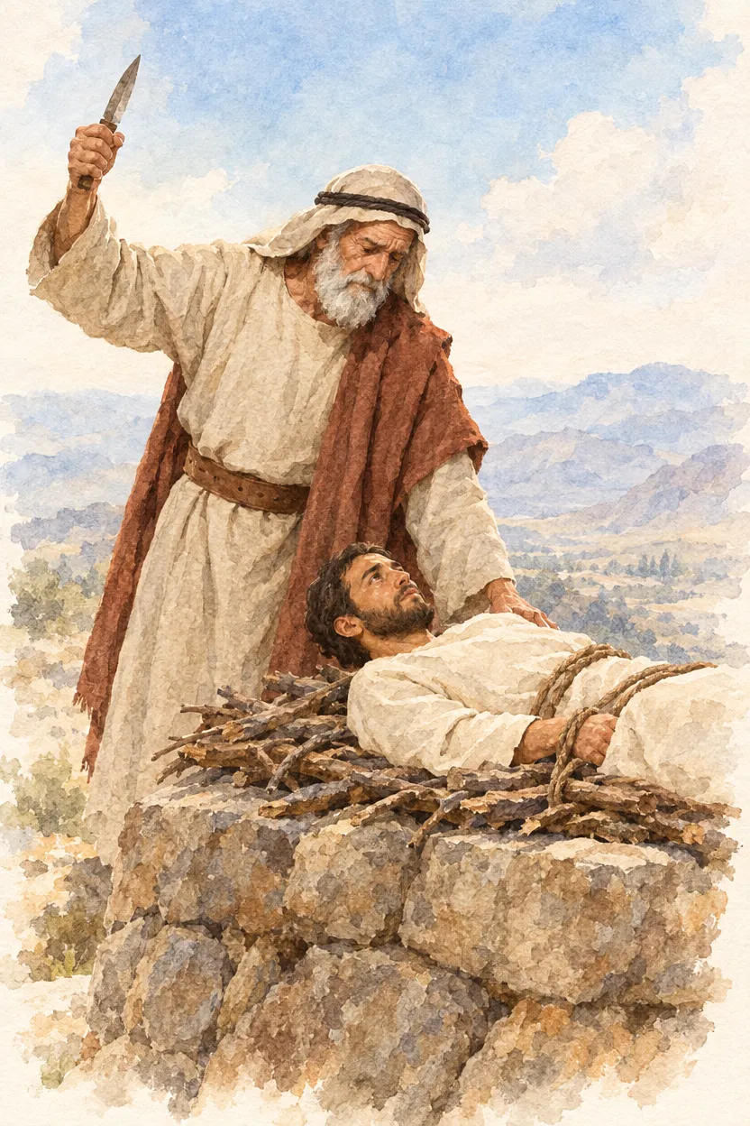 Abraham Raises the Knife Over Isaac on the Altar