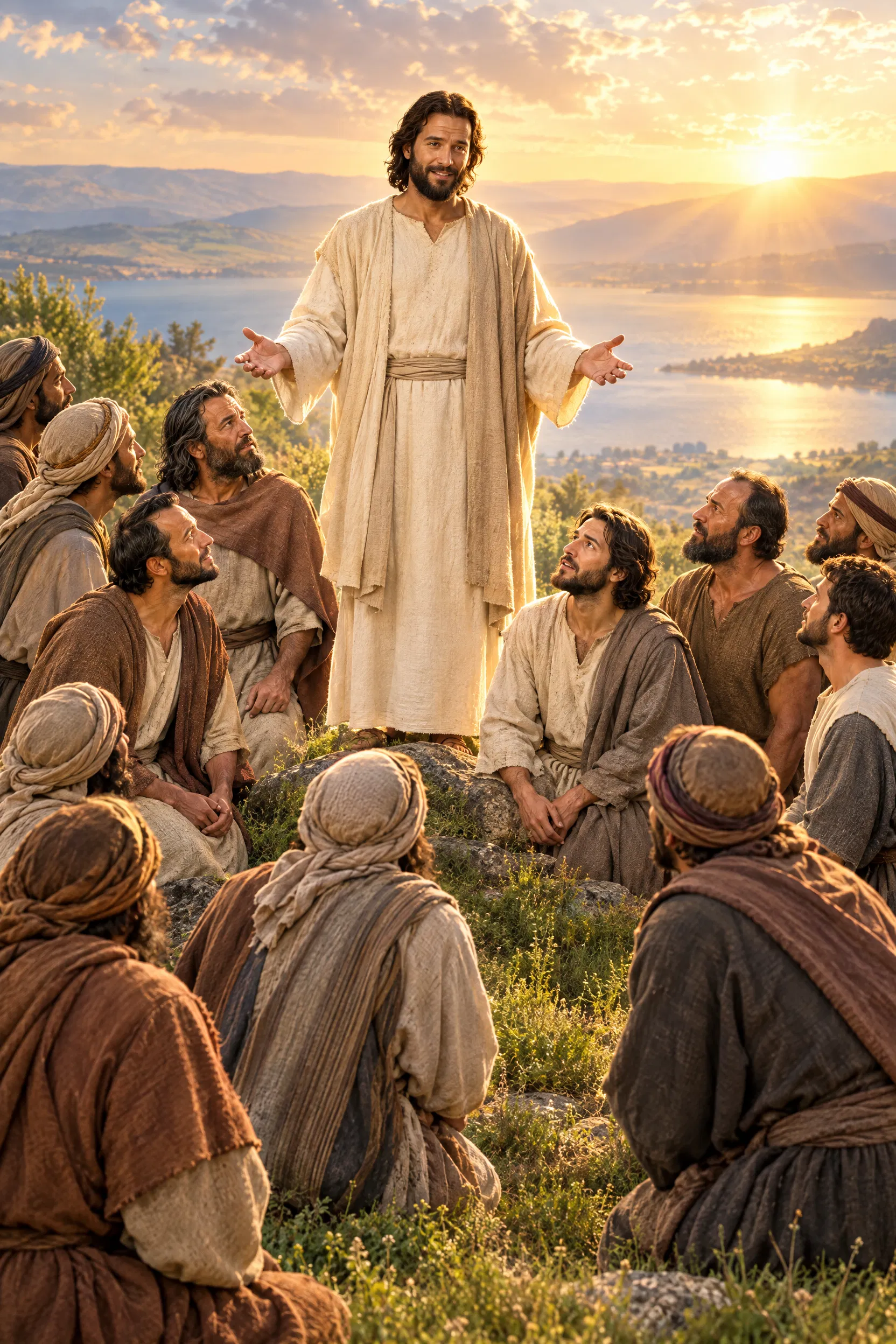 Jesus Gives the Great Commission on the Mountain