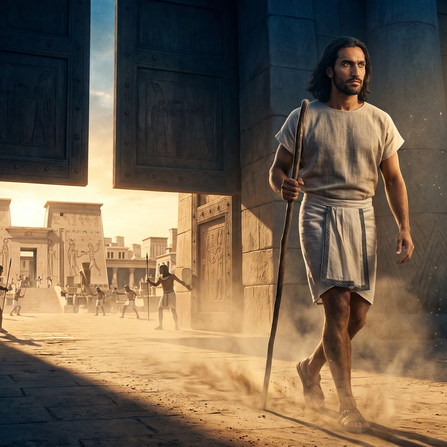 Moses Walks Out of Egypt's Gate