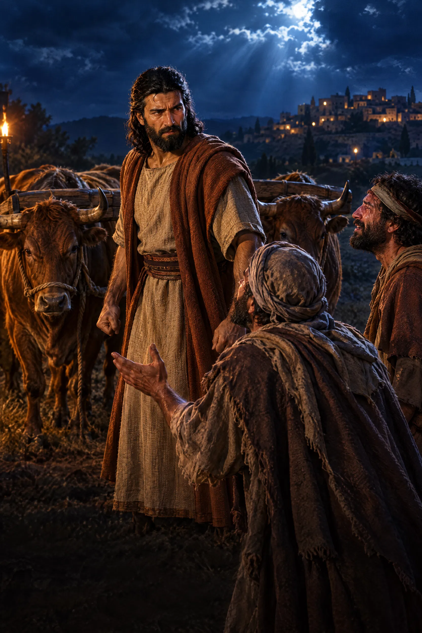 Saul Roused to Anger Beside His Oxen