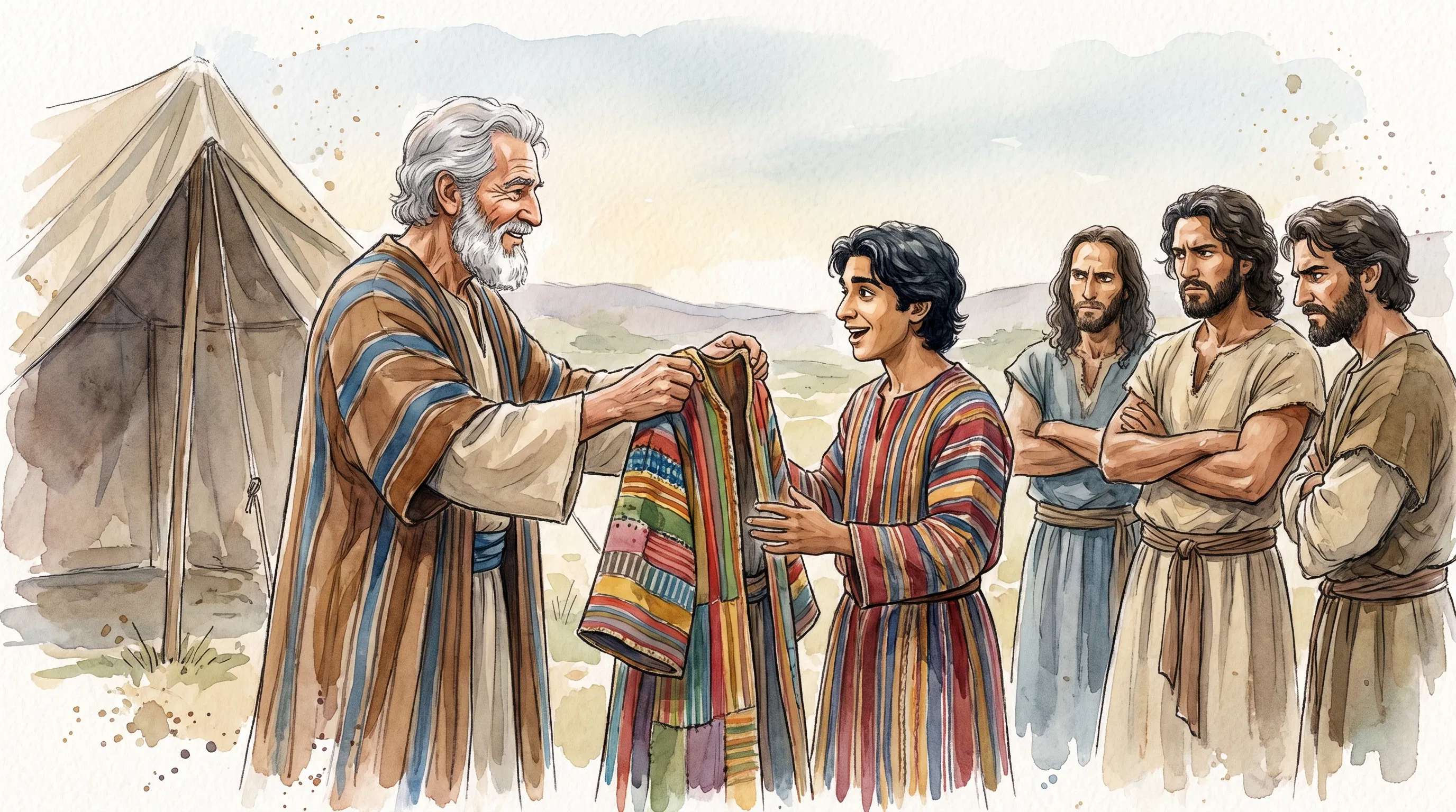 Jacob Gives Joseph the Coat of Many Colors