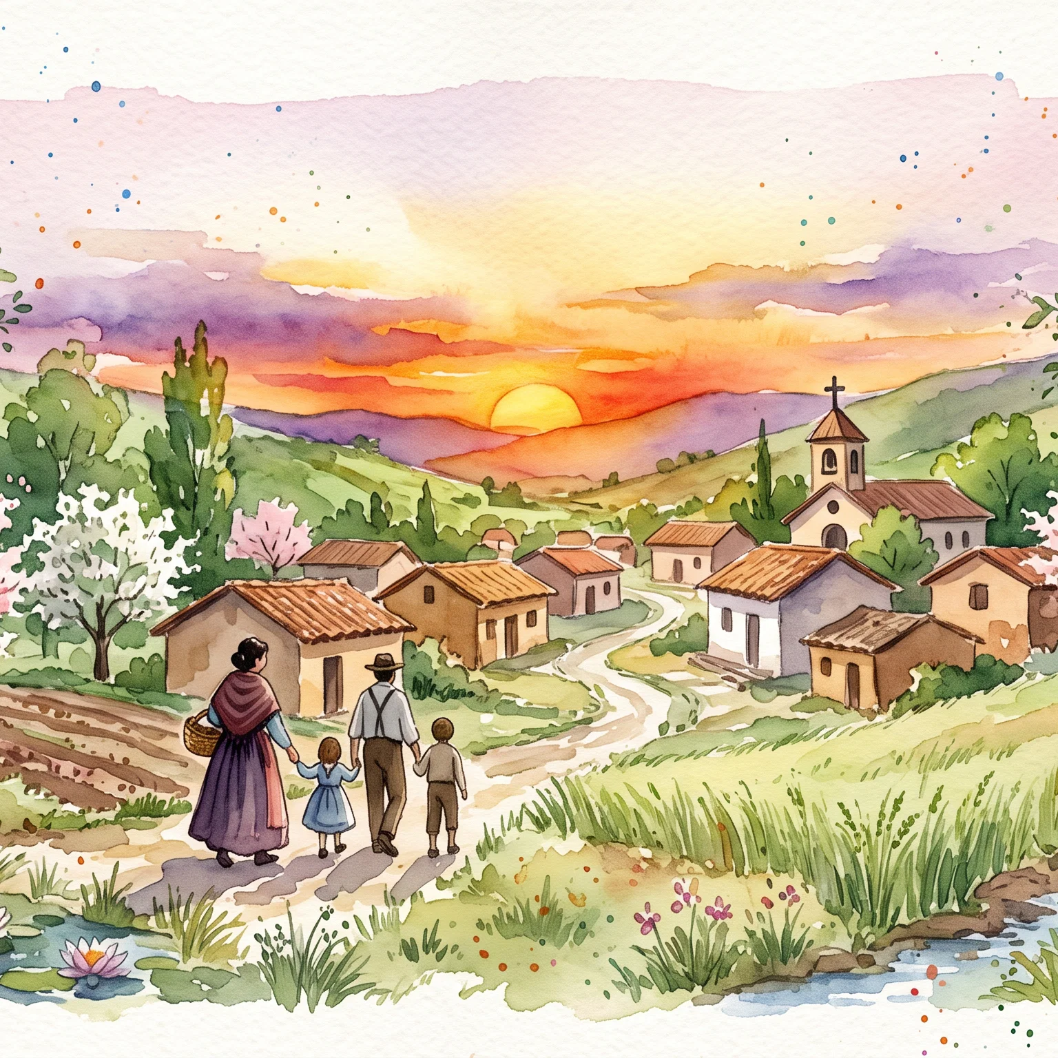 Golden Hour in an Andean Valley