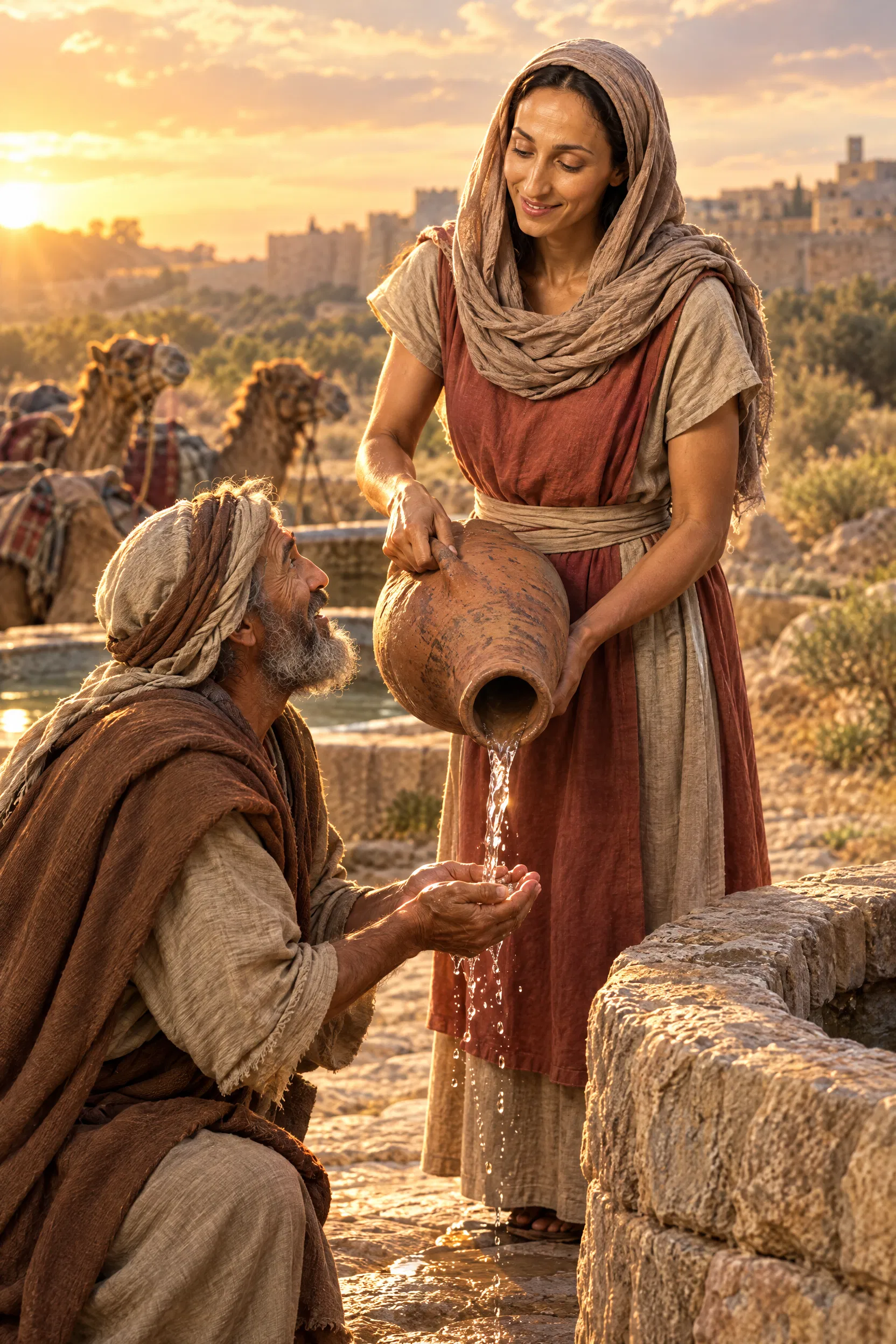 Rebekah Gives Abraham's Servant Water at the Well