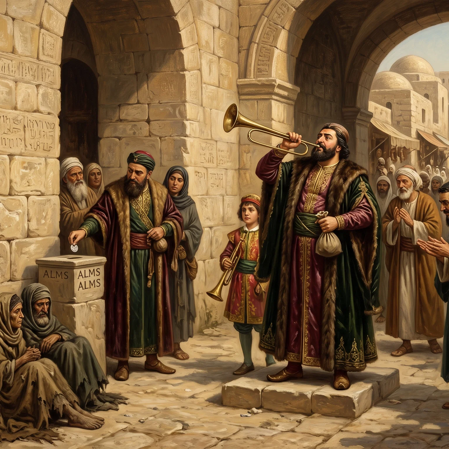 The Humble Act of Giving Alms