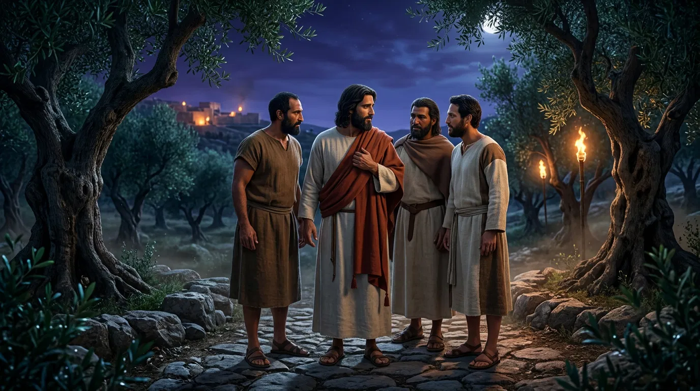Jesus Tells Peter, James and John to Watch and Pray