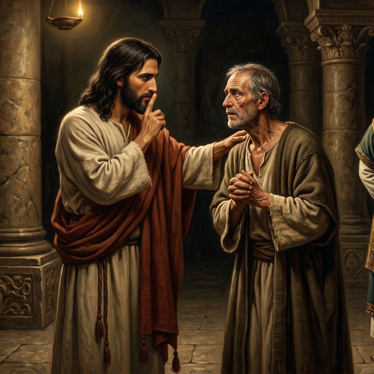 The Healed Leper Before Jesus