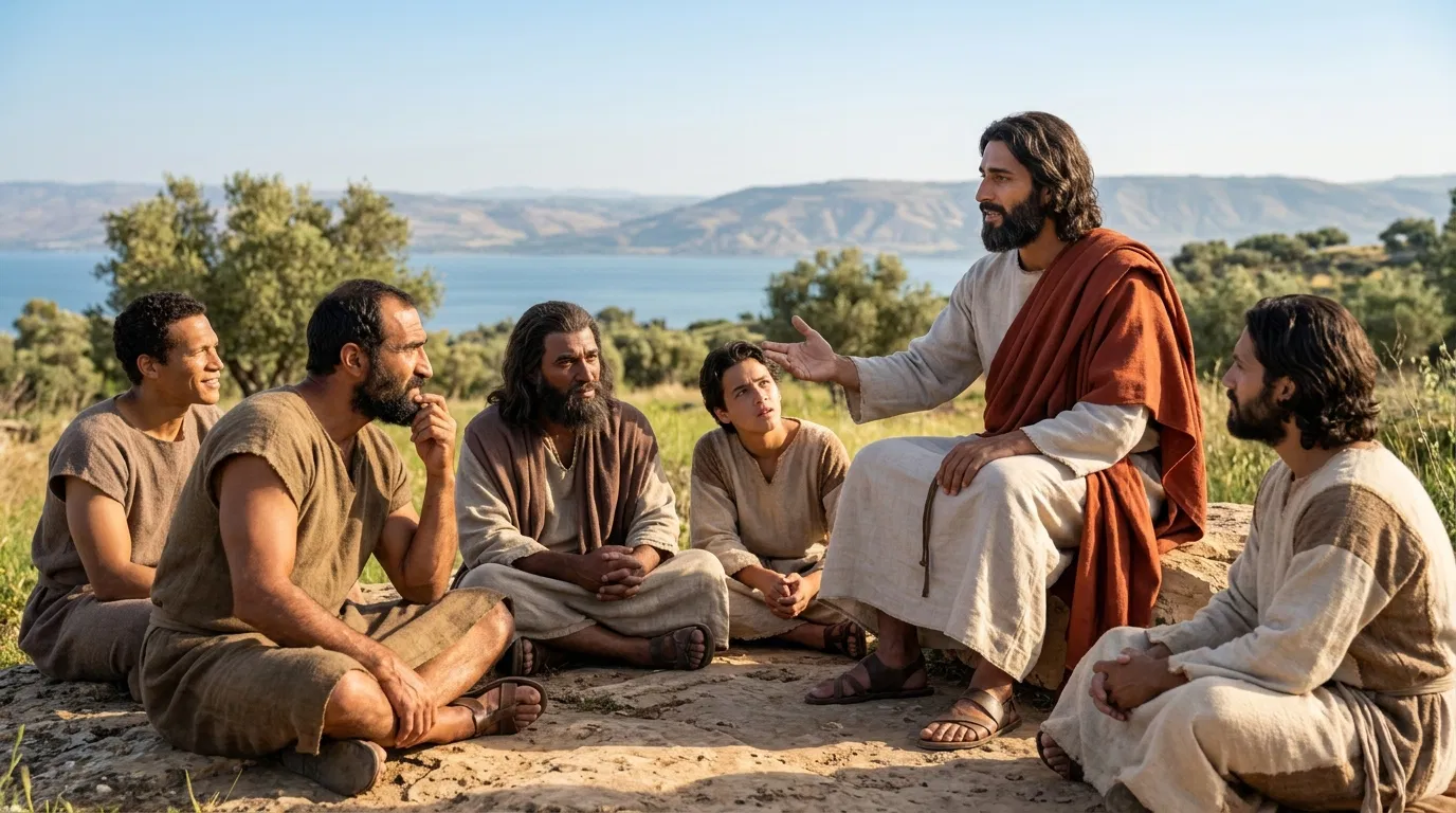 Jesus Teaching His Disciples by the Sea