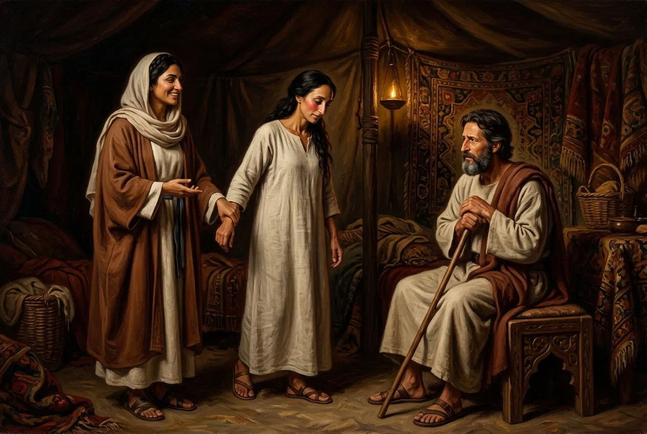 Sarai Brings Hagar to Abram