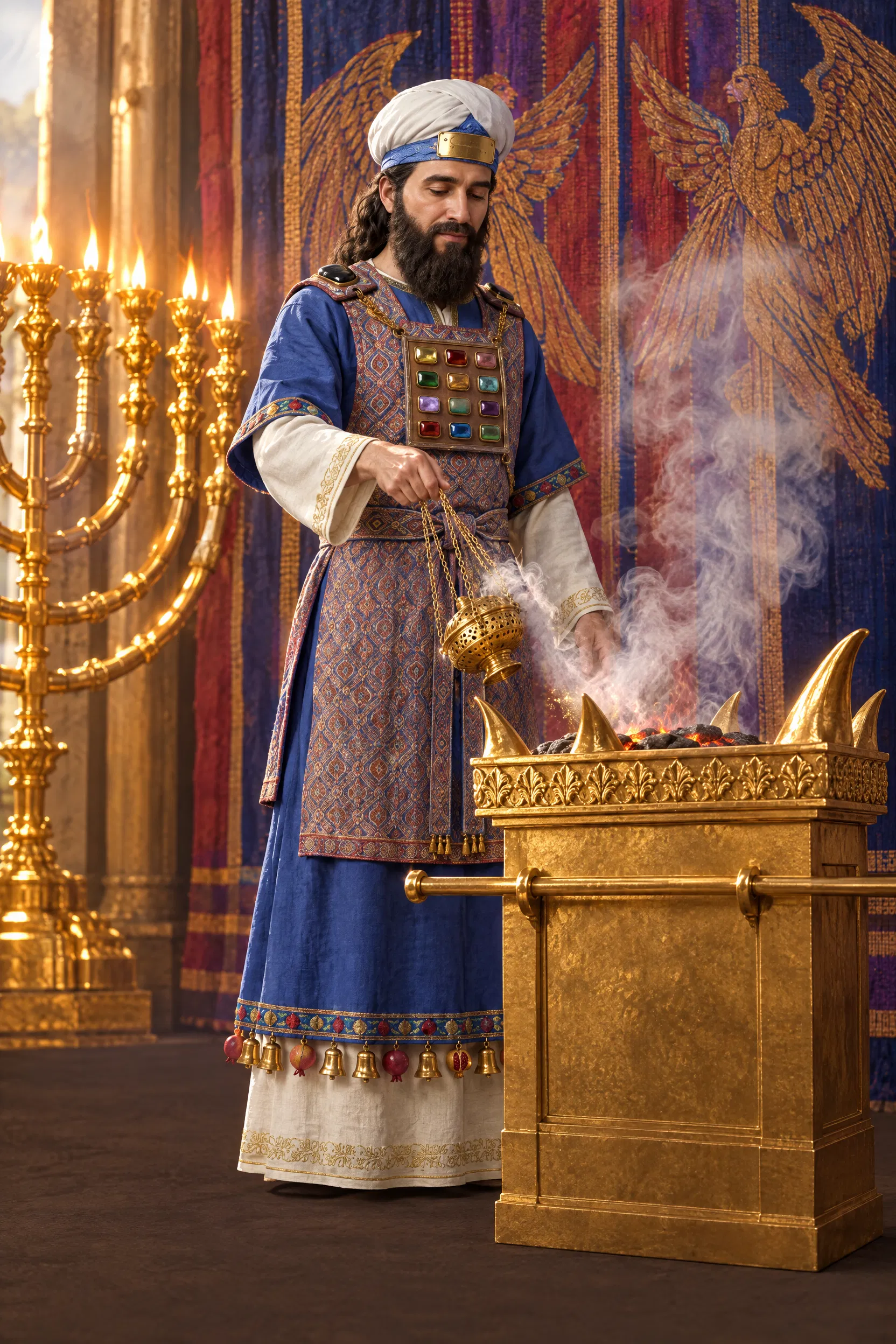 Aaron Burns Incense on the Golden Altar