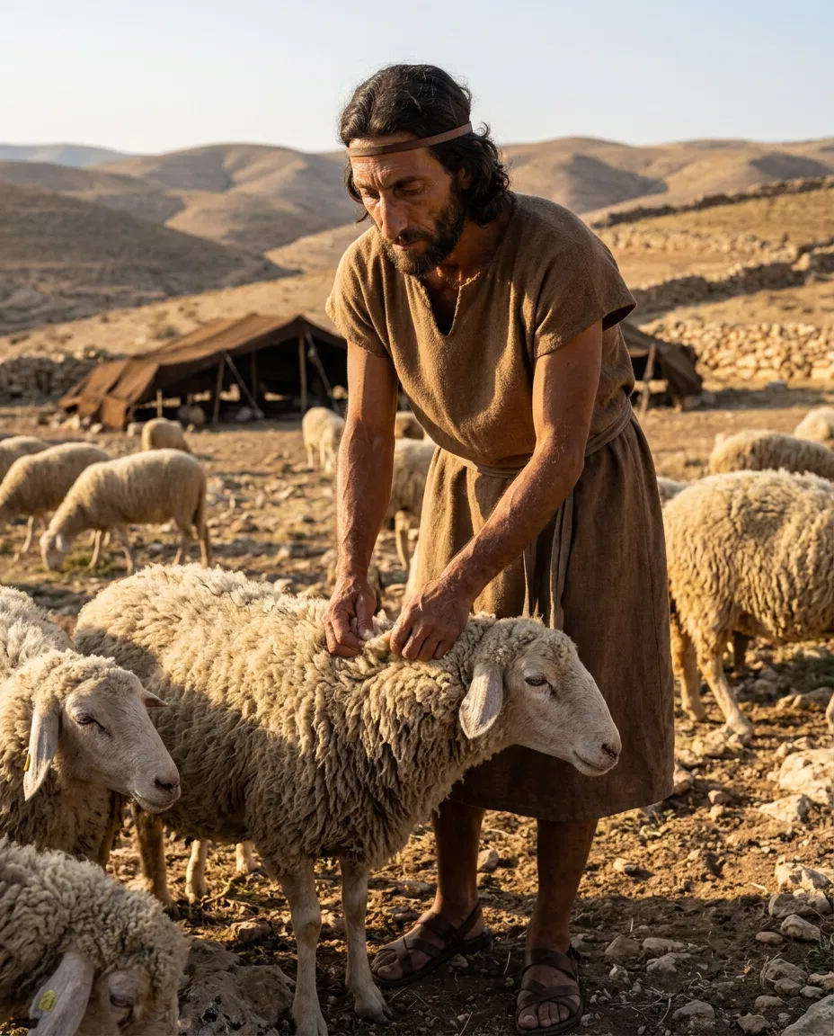 Amos Tending Sheep