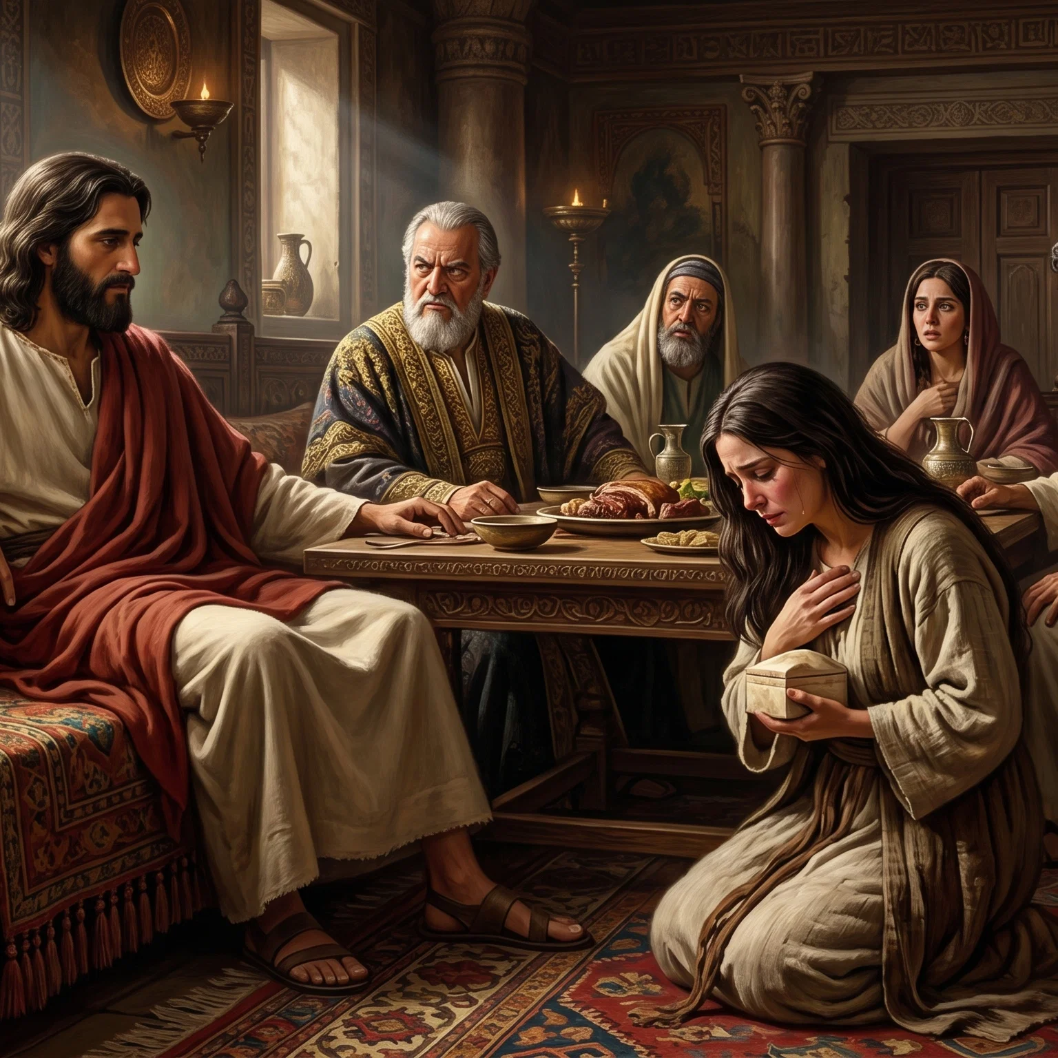 The Humble Offering at His Feet