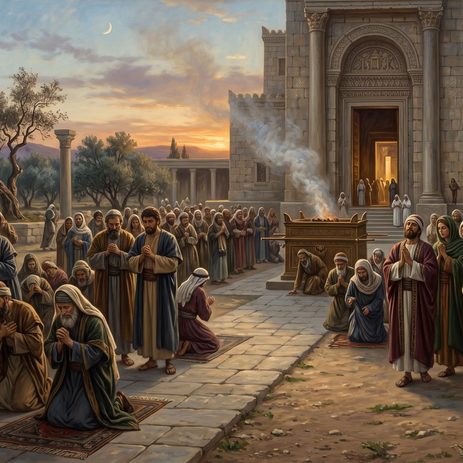 The Multitude Praying Outside the Sanctuary