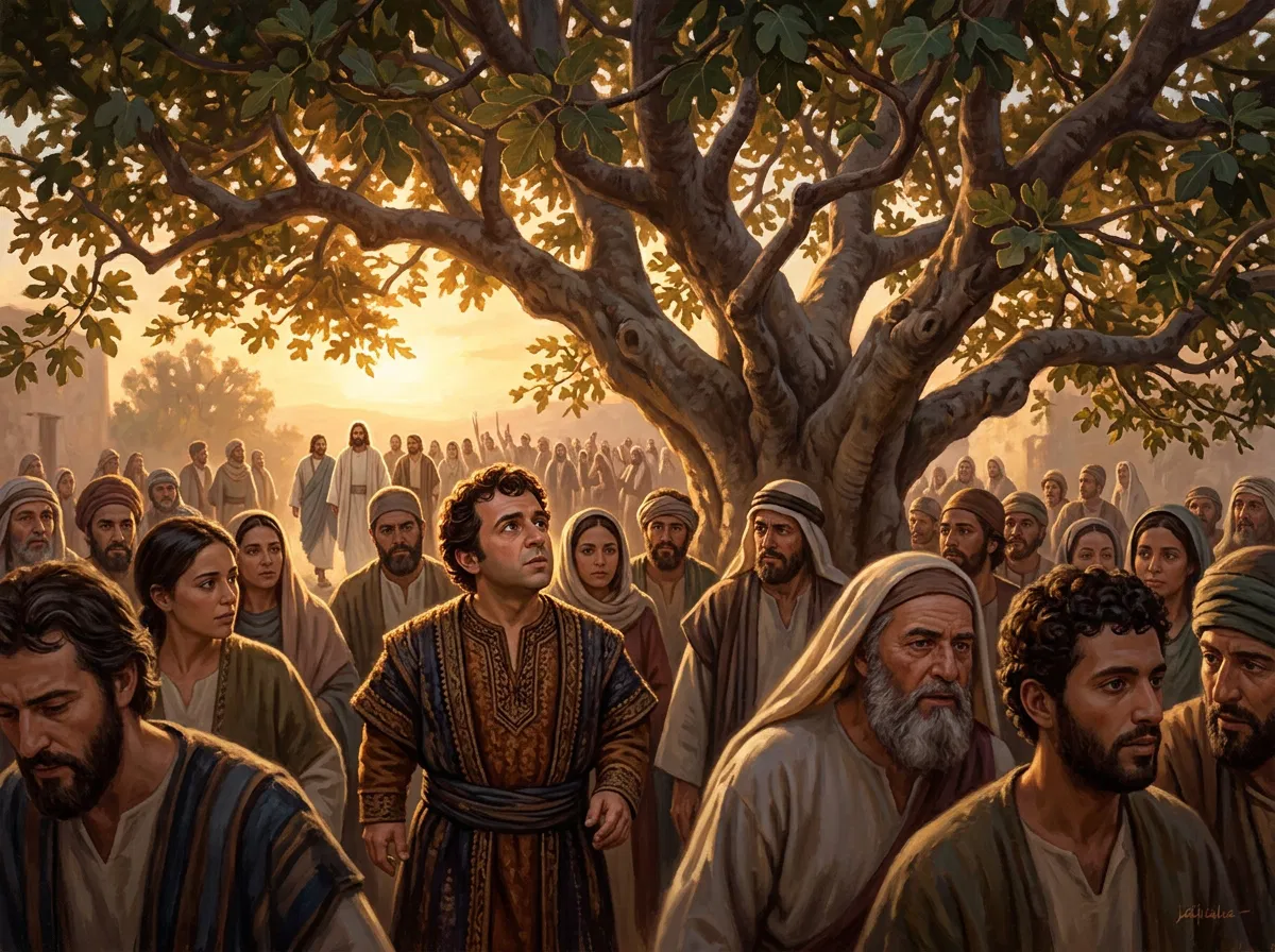 Zacchaeus Stands Under the Sycamore Tree