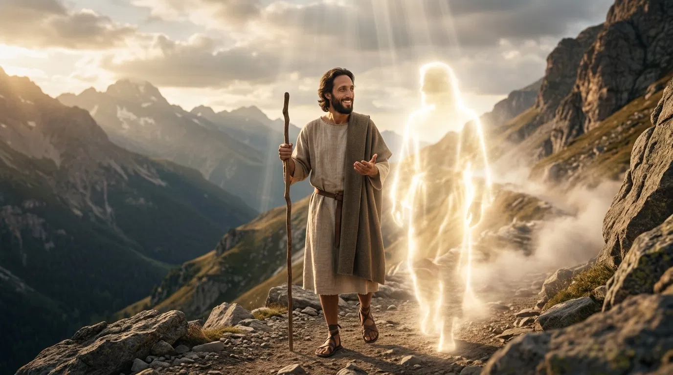 Enoch Walking With God on a Mountain Path
