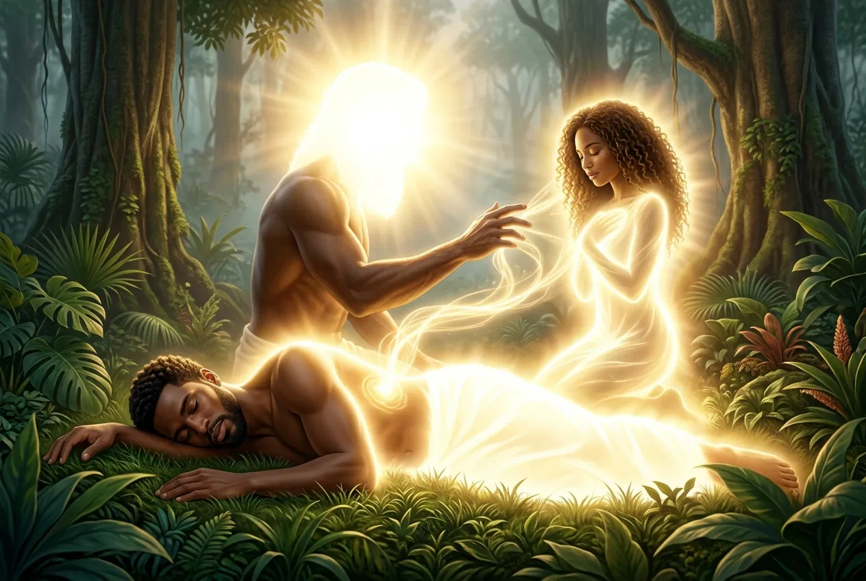God Forms Eve From Adam's Side While He Sleeps