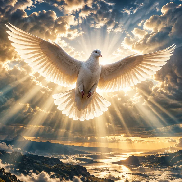 The Holy Spirit as a Dove in the Sky