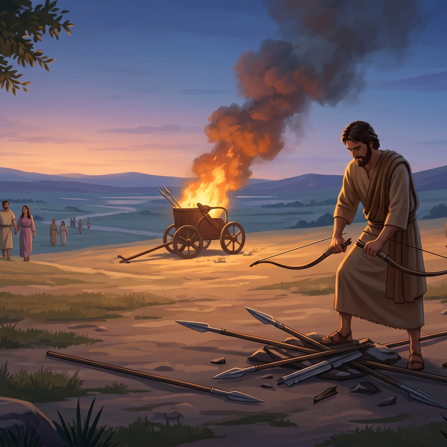 Divine Silence Amidst Broken Weapons