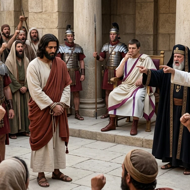 The Silent Trial Before Pilate