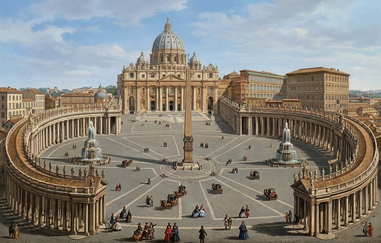 ST. PETER'S AND THE VATICAN.
