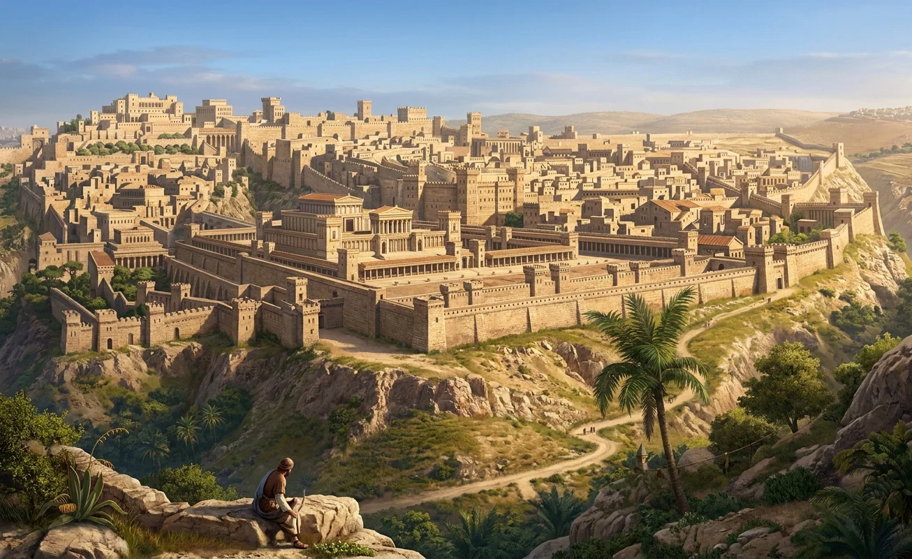 JERUSALEM FROM THE MOUNT OF OLIVES. (See page 17.)
