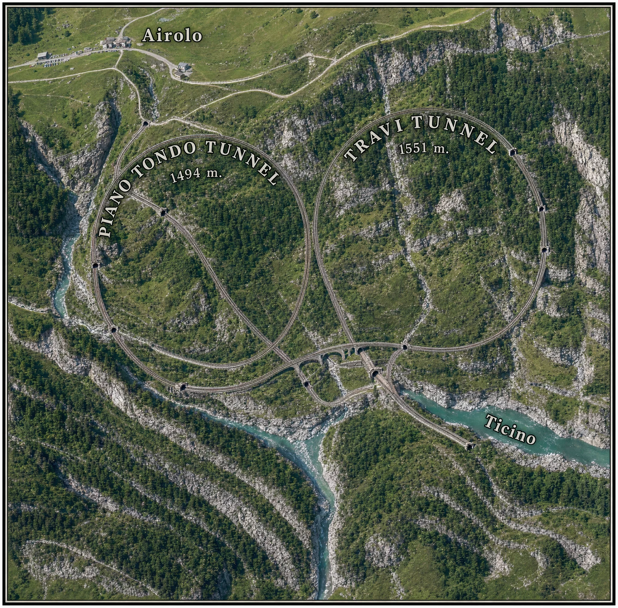 CIRCULAR TUNNELS ON SOUTH SIDE OF ALPS.