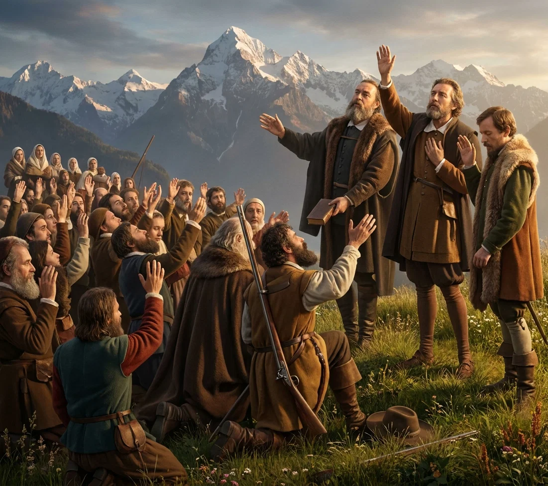 The Vaudois Taking their Oath.