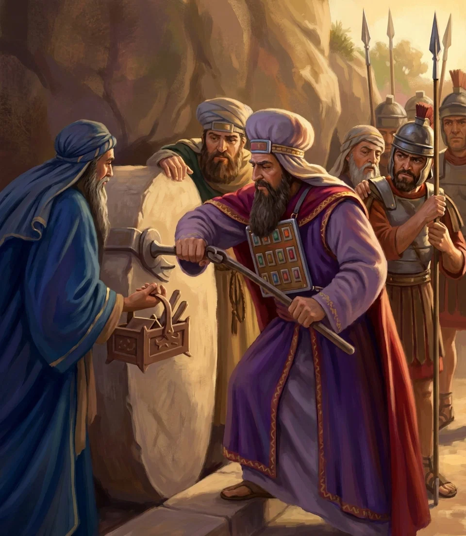 Sealing the stone, and setting a watch.