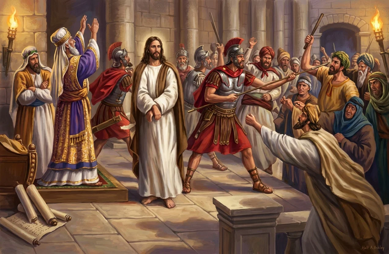 *“He is guilty, put Him to death!”*
have we of witnesses?
behold; now ye have
