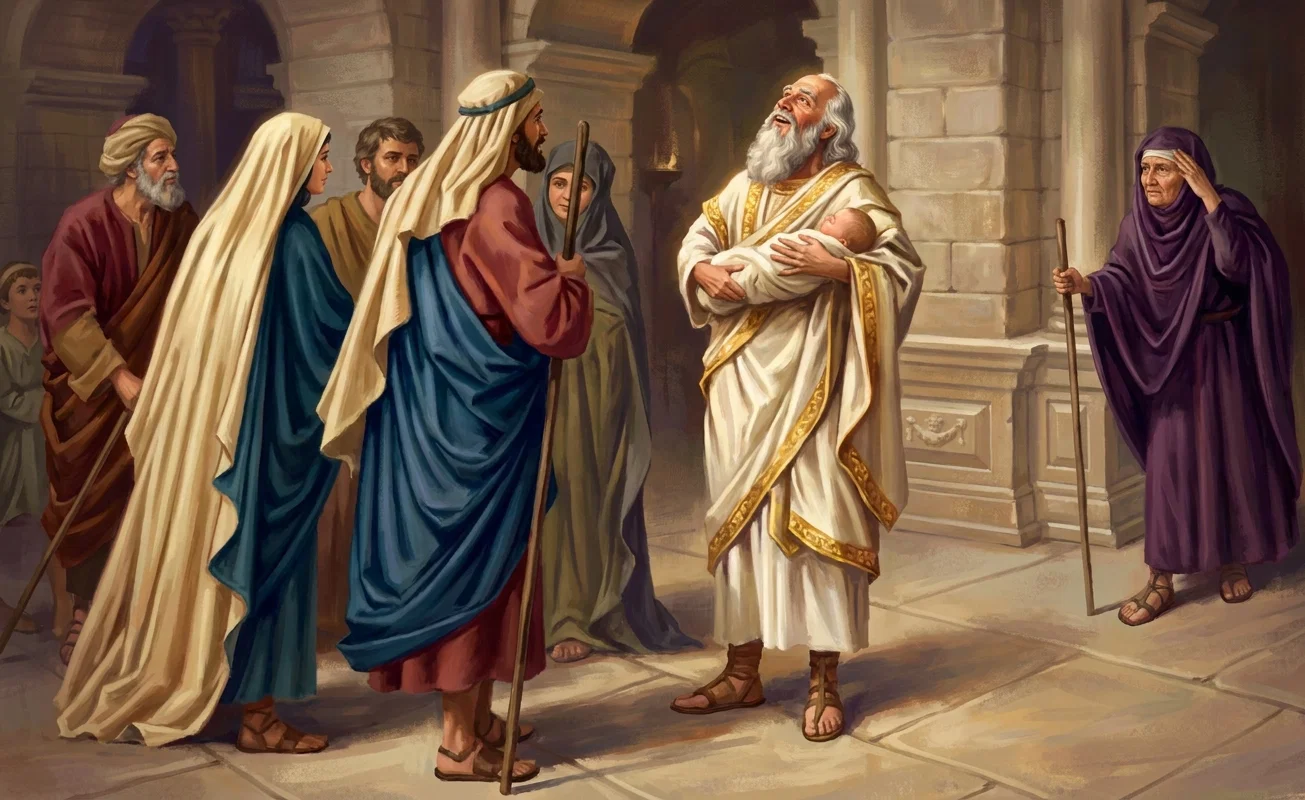 PRESENTATION AT THE TEMPLE. “Now lettest thou thy servant depart in peace, for mine eyes have seen thy salvation.”