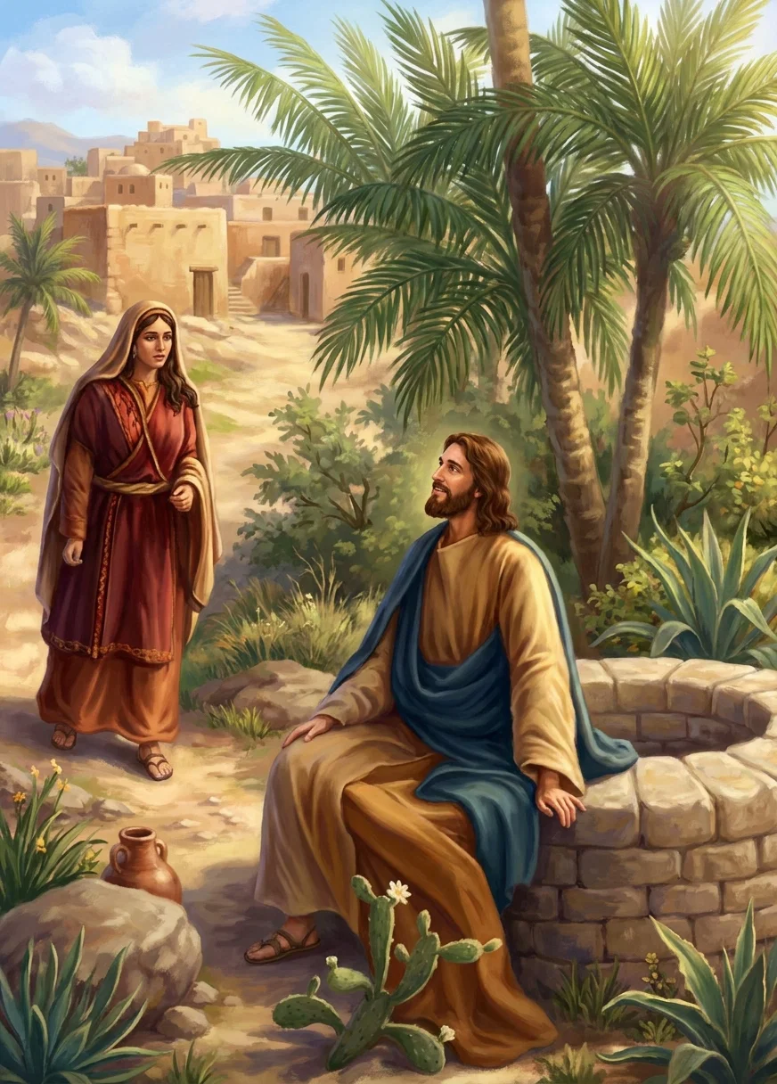 that He was her
loved and pitied
she was willing
sins, God would