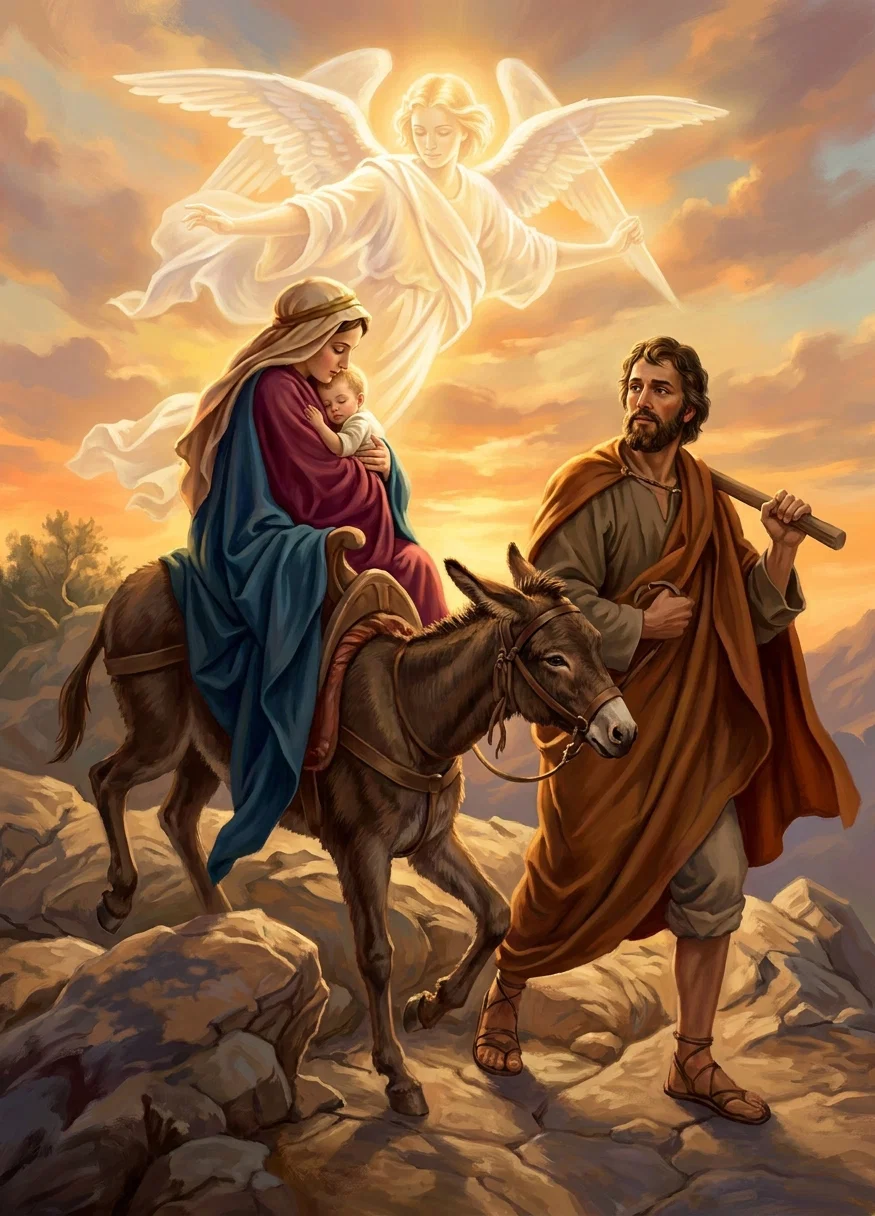 The Journey to Egypt. “Take the young Child, and His mother, and flee into Egypt.”